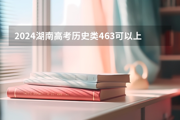 2024湖南高考历史类463可以上什么大学预测