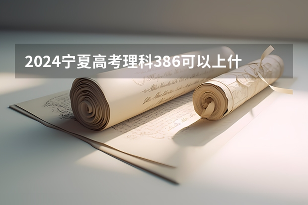 2024宁夏高考理科386可以上什么大学预测