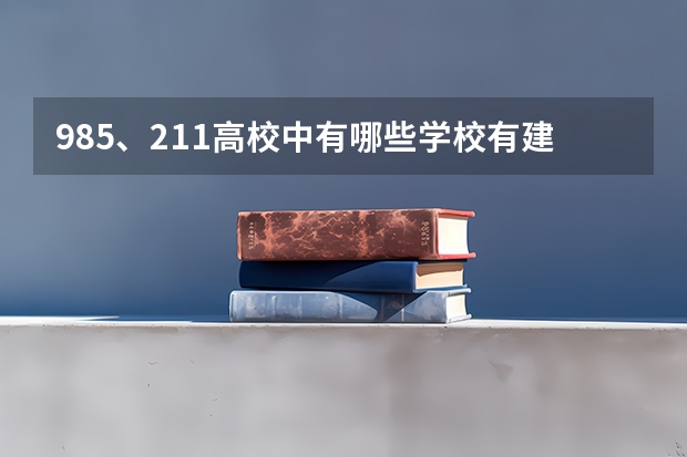 985、211高校中有哪些学校有建筑学专业?