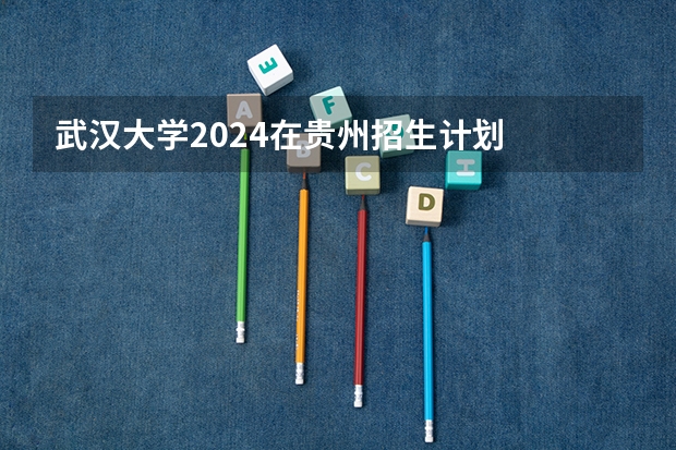 武汉大学2024在贵州招生计划