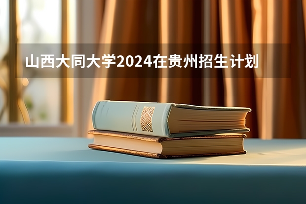 山西大同大学2024在贵州招生计划