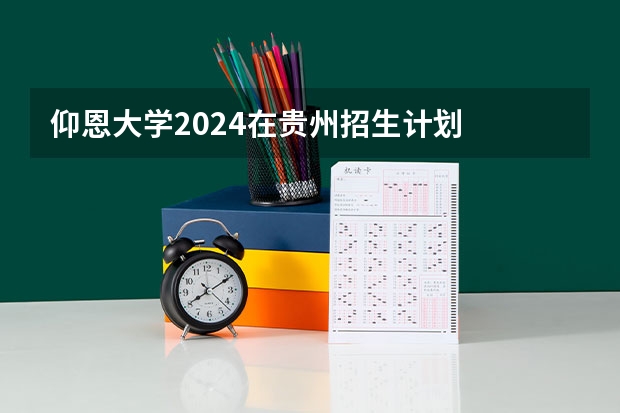 仰恩大学2024在贵州招生计划