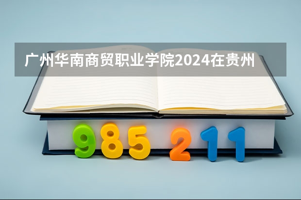 广州华南商贸职业学院2024在贵州招生计划