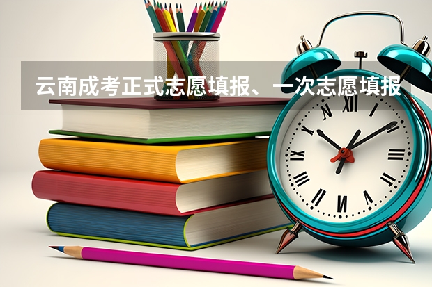 云南成考正式志愿填报、一次志愿填报、征集志愿填报分别是什么？