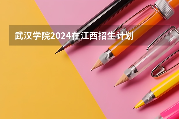 武汉学院2024在江西招生计划