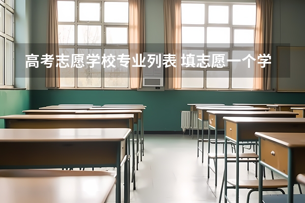 高考志愿学校专业列表 填志愿一个学校可以选几个专业组