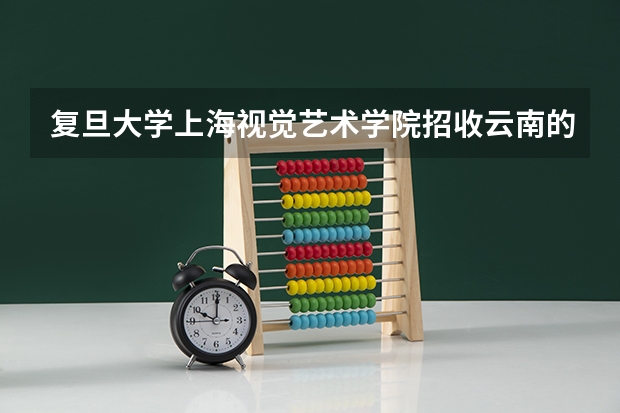 复旦大学上海视觉艺术学院招收云南的吗?