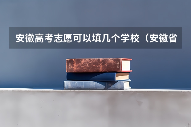 安徽高考志愿可以填几个学校（安徽省高考的二本能填几个志愿？）