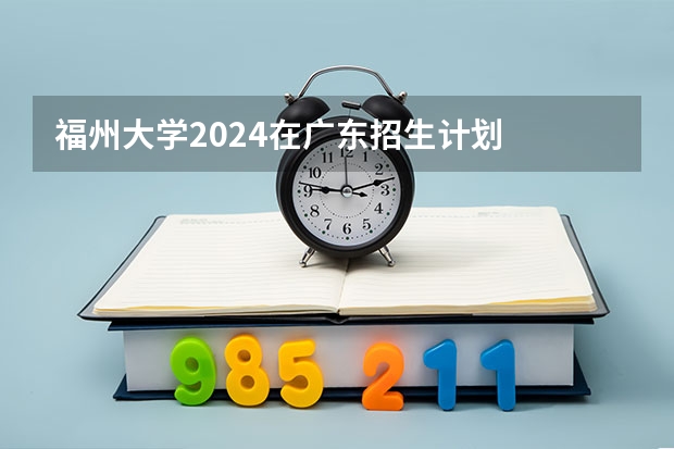 福州大学2024在广东招生计划