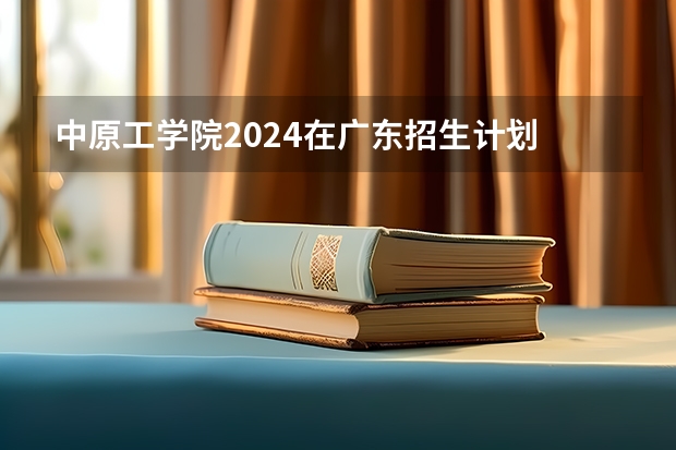 中原工学院2024在广东招生计划