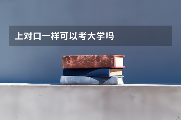 上对口一样可以考大学吗