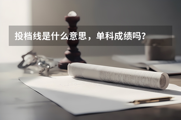 投档线是什么意思，单科成绩吗？