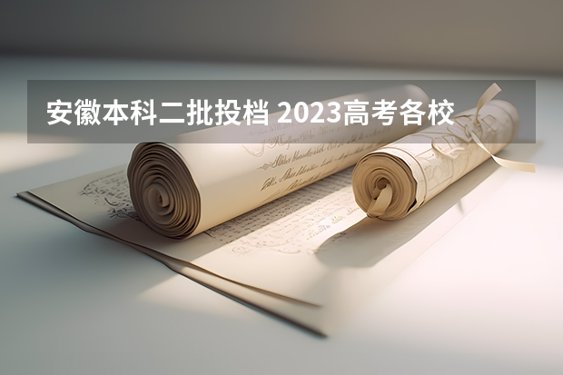 安徽本科二批投档 2023高考各校投档线安徽