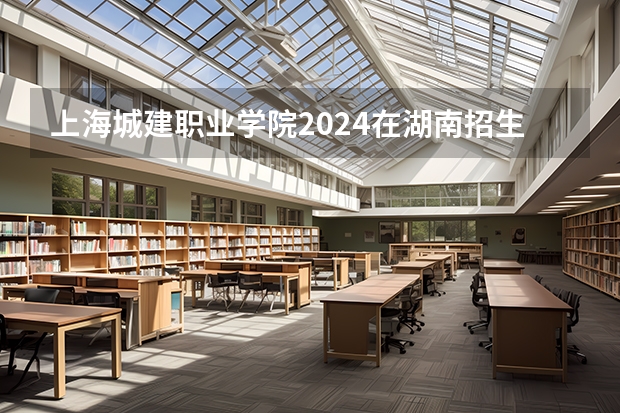 上海城建职业学院2024在湖南招生计划