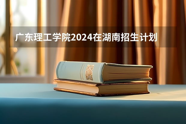 广东理工学院2024在湖南招生计划