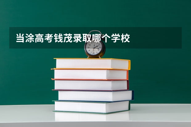 当涂高考钱茂录取哪个学校