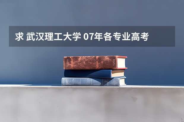 求 武汉理工大学 07年各专业高考录取分数线 南通市的大学排名一览表,附前三名录取分数线