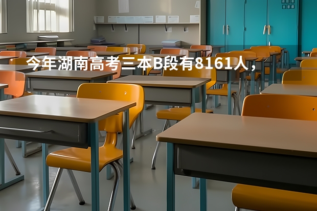 今年湖南高考三本B段有8161人，可学校只招3800多人，我只有457分，有希望吗？