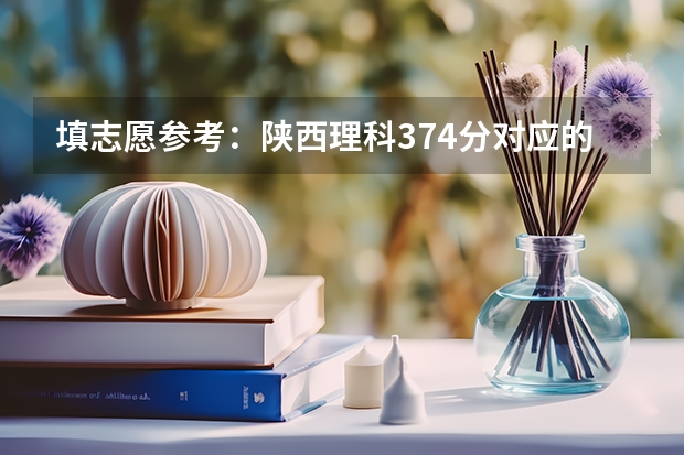 填志愿参考：陕西理科374分对应的大学 西安财经大学历年分数线