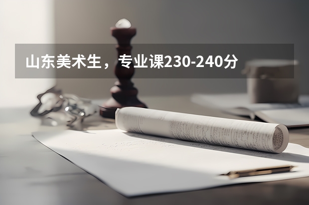 山东美术生，专业课230-240分。文化课300左右...能考什么学校？倾向于山工艺、山艺.有戏吗