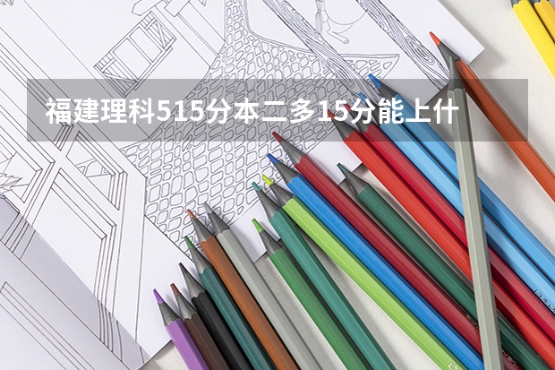 福建理科515分本二多15分.能上什么大学