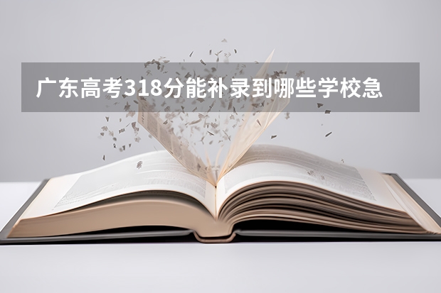 广东高考318分能补录到哪些学校.急啊,帮帮我啊