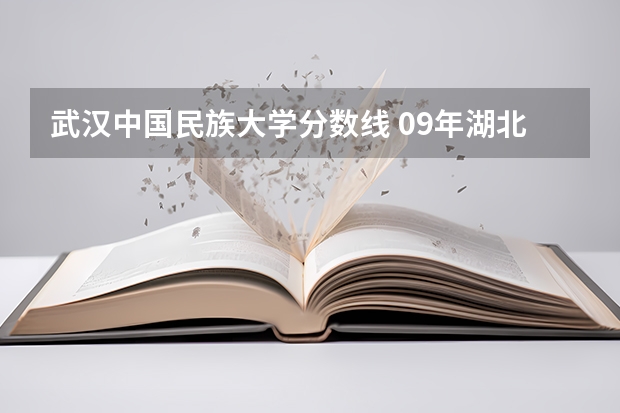 武汉中国民族大学分数线 09年湖北高考录取分数线