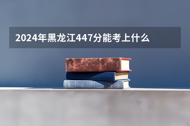 2024年黑龙江447分能考上什么大学？