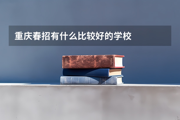 重庆春招有什么比较好的学校