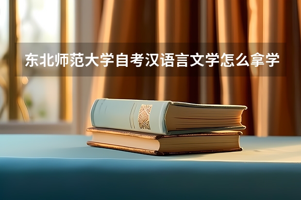 东北师范大学自考汉语言文学怎么拿学士学位证