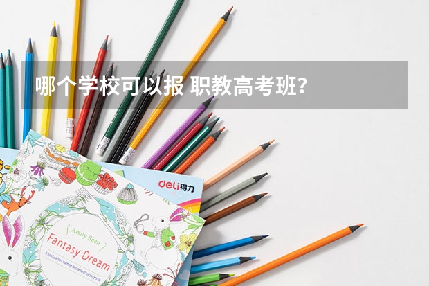 哪个学校可以报 职教高考班？