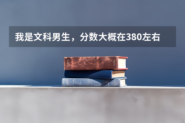 我是文科男生，分数大概在380左右，陕西考生，能报西安学校的什么专业，专科什么专业比较好