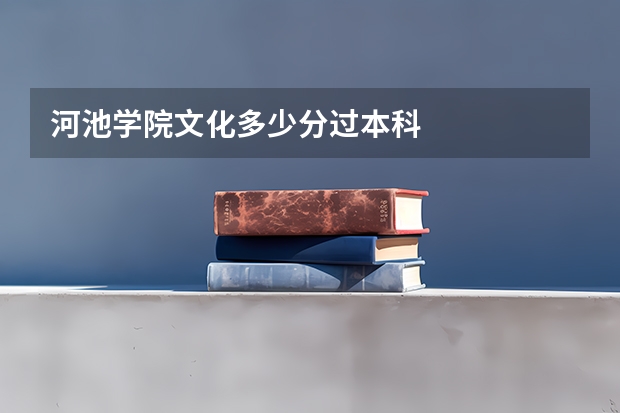 河池学院文化多少分过本科