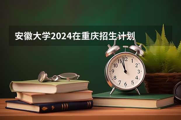 安徽大学2024在重庆招生计划