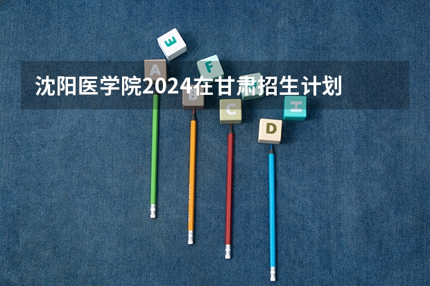 沈阳医学院2024在甘肃招生计划