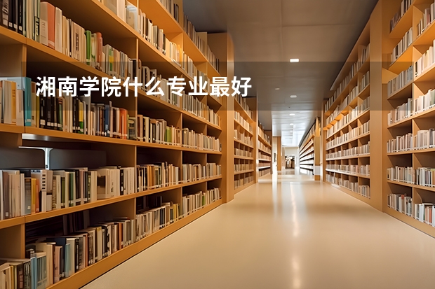 湘南学院什么专业最好