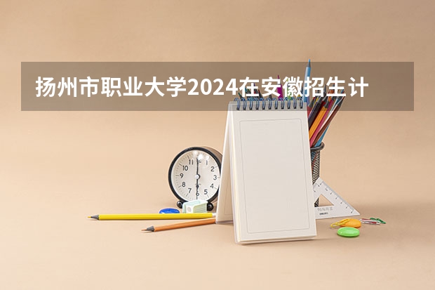 扬州市职业大学2024在安徽招生计划