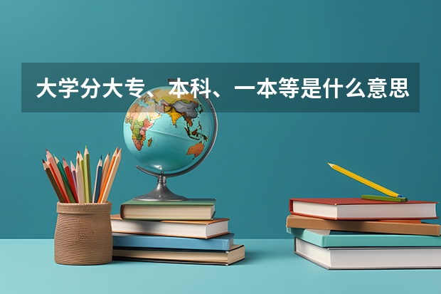 大学分大专、本科、一本等是什么意思 要详细一点