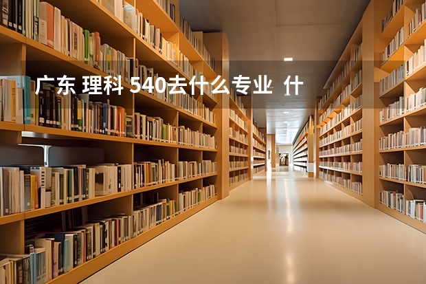 广东 理科 540去什么专业  什么学校好。