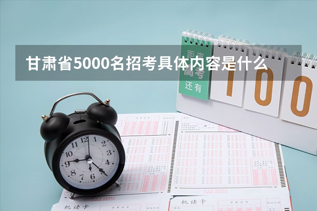 甘肃省5000名招考具体内容是什么？