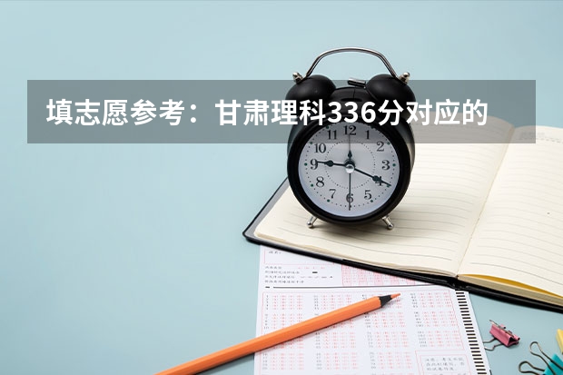 填志愿参考：甘肃理科336分对应的大学（兰州工业学院分数线？）