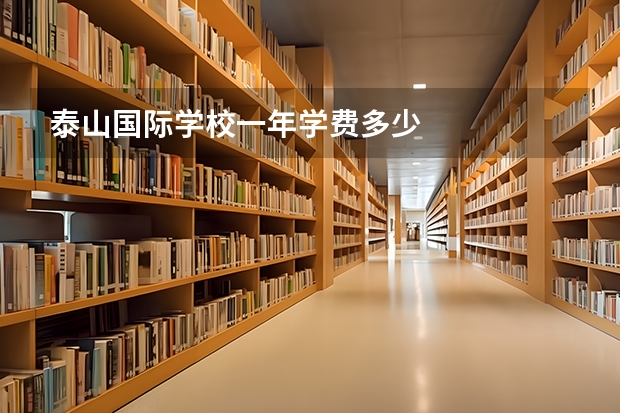 泰山国际学校一年学费多少