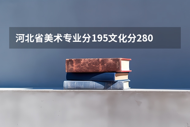 河北省美术专业分195文化分280能上本科吗