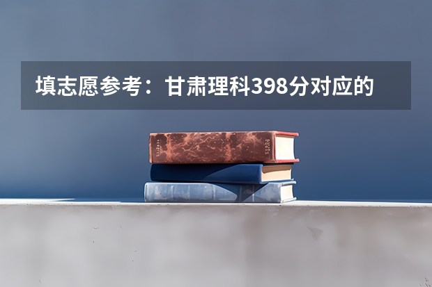 填志愿参考：甘肃理科398分对应的大学（甘肃二本投档线）