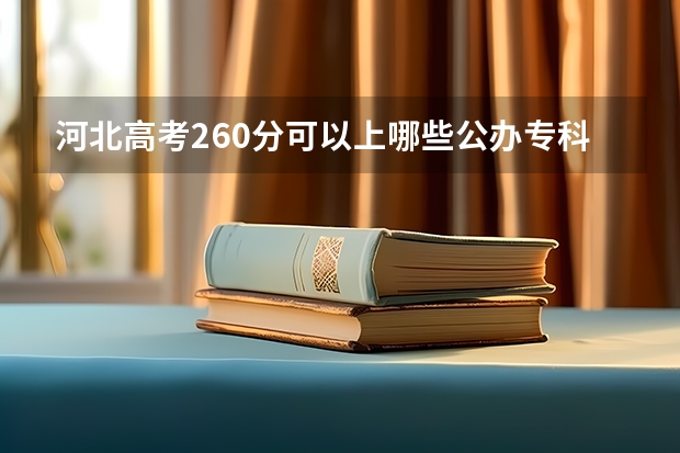 河北高考260分可以上哪些公办专科