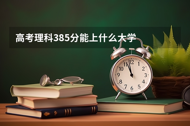 高考理科385分能上什么大学