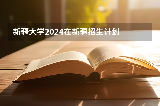 新疆大学2024在新疆招生计划