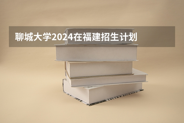 聊城大学2024在福建招生计划