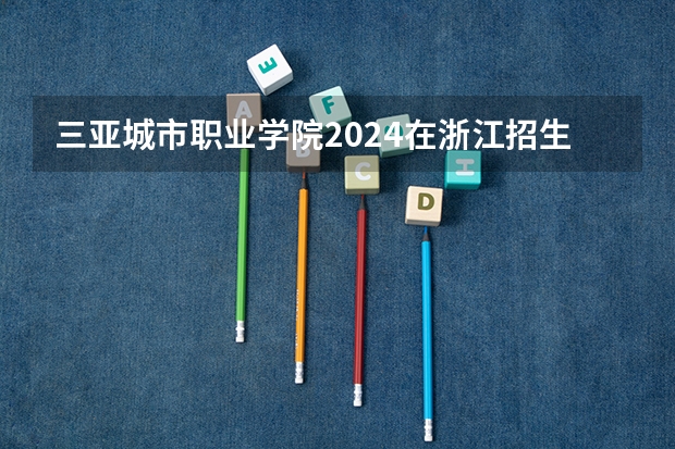 三亚城市职业学院2024在浙江招生计划