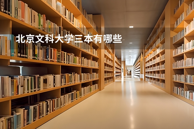 北京文科大学三本有哪些